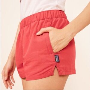 Patagonia Women's Athletic Barely Baggies Red Shorts Size L